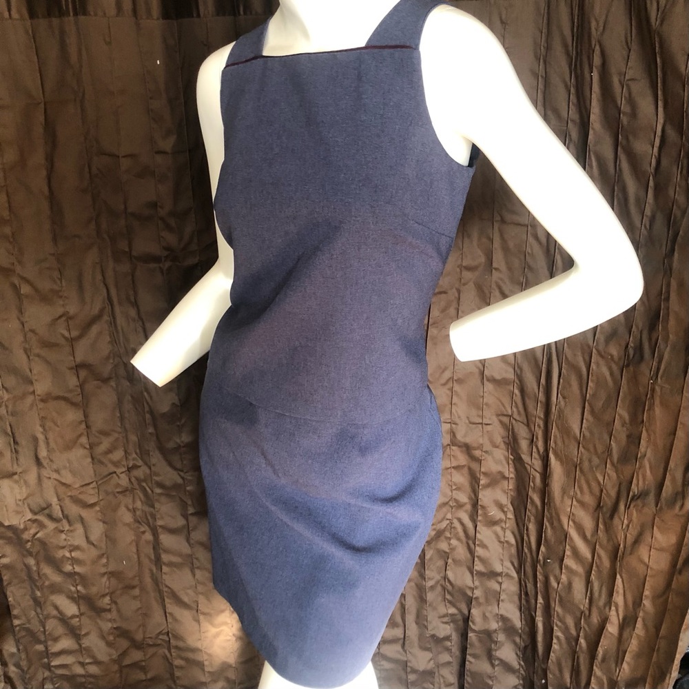 Blue sleeveless skirt set
